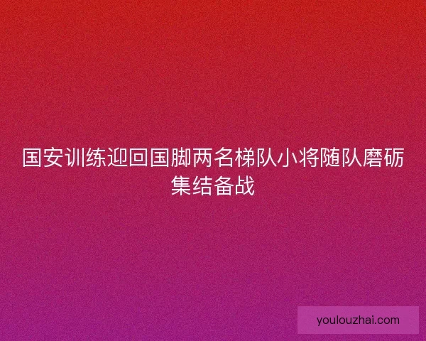 国安训练迎回国脚两名梯队小将随队磨砺集结备战